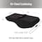 Mind Reader Heated Air-Cloud Lumbar Cushion, Ergonomic Memory Foam Back Support Pillow with Adjustable Heat Settings and Timer, Black